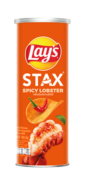 Lay's Stax Potato Chips Snack 100G X 16 Spicy Lobster