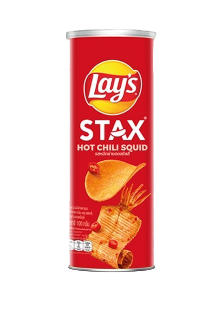 Lay's Potato Chips Snack 100G X 16 Thai Spicy Squid