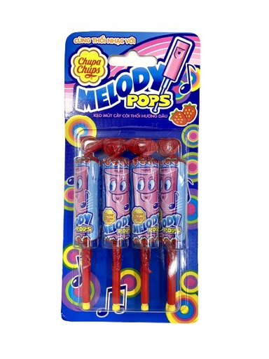 CHUPA CHUPS MELODY POPS 60G ( 15g x 4) x 36 STRAWBERRY