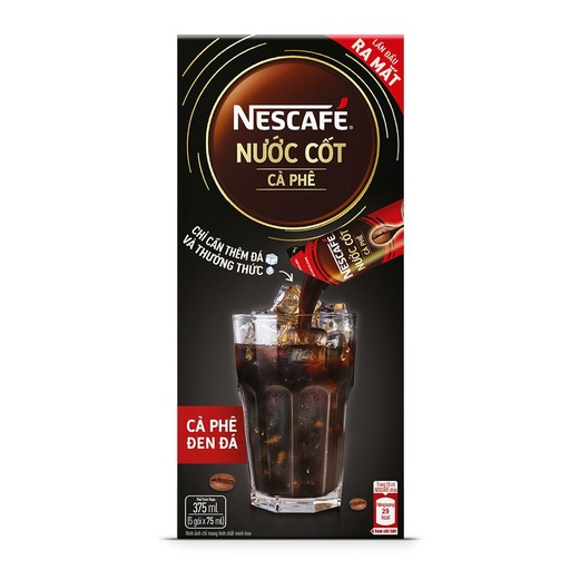 NESCAFE NƯỚC CỐT CÀ PHÊ ĐEN 6(5X75ML)